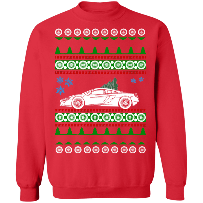 Exotic car Mclaren 650s Ugly Christmas sweater