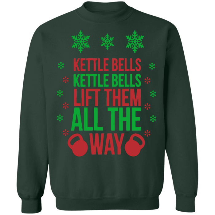 Kettle bells all the way ugly christmas sweater sweatshirt