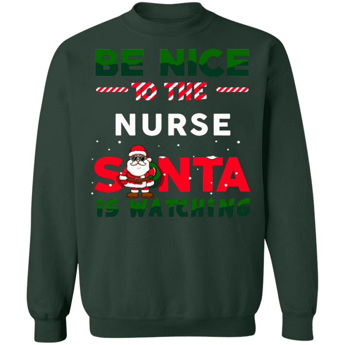 Be nice to the nurse 4 Ugly Christmas Sweater Sweatshirt