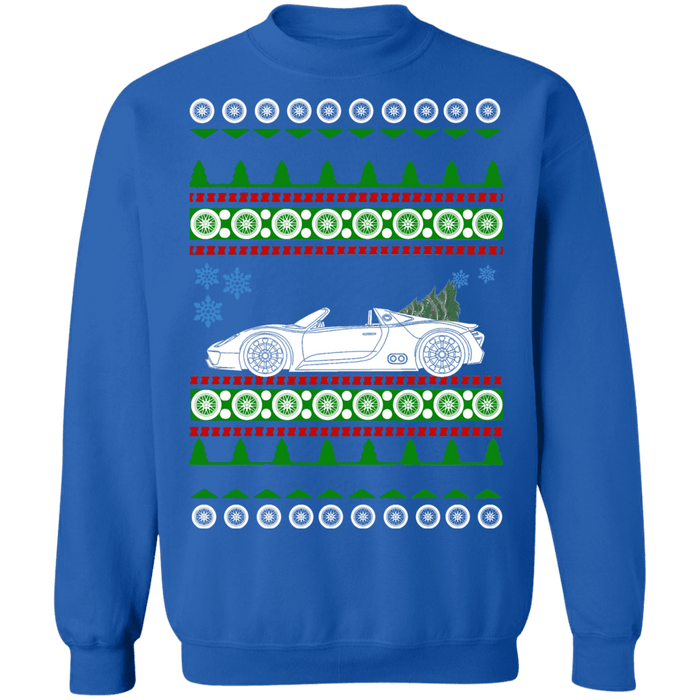 German Supercar Porsche 918 Spyder Ugly Christmas Sweater Sweatshirt