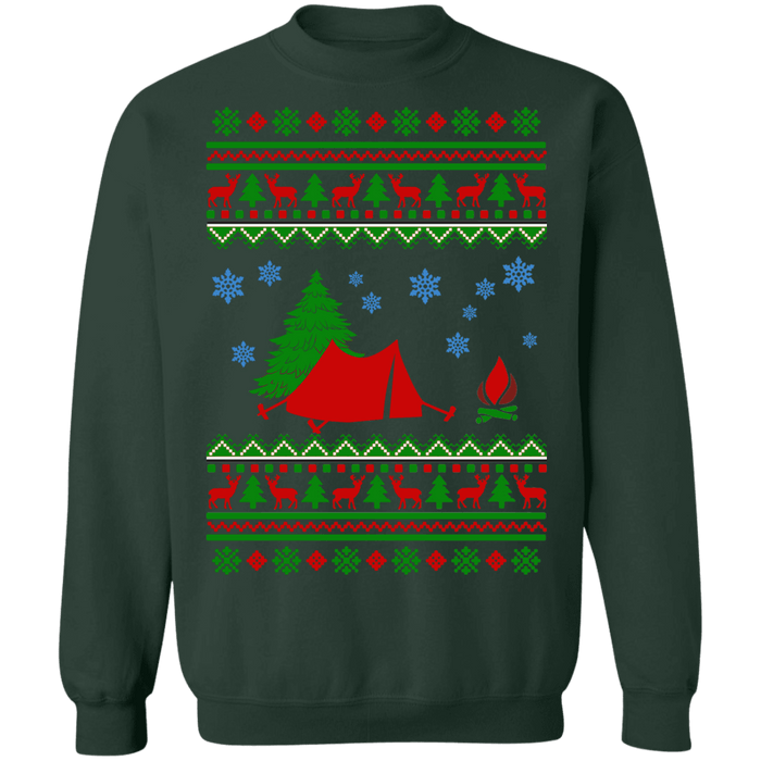 Camping is in tents ugly christmas sweater