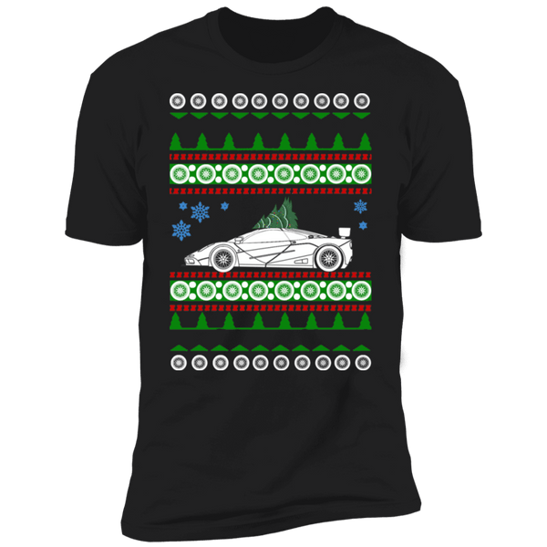 Exotic Car like McLaren F1 Ugly Christmas Sweater style t-shirt