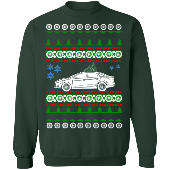 Ford focus sedan 3rd gen 2012 ugly christmas sweater