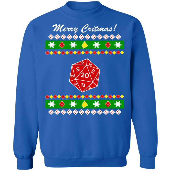 Dice Game Ugly Christmas Sweater Role playing D and D sweatshirt