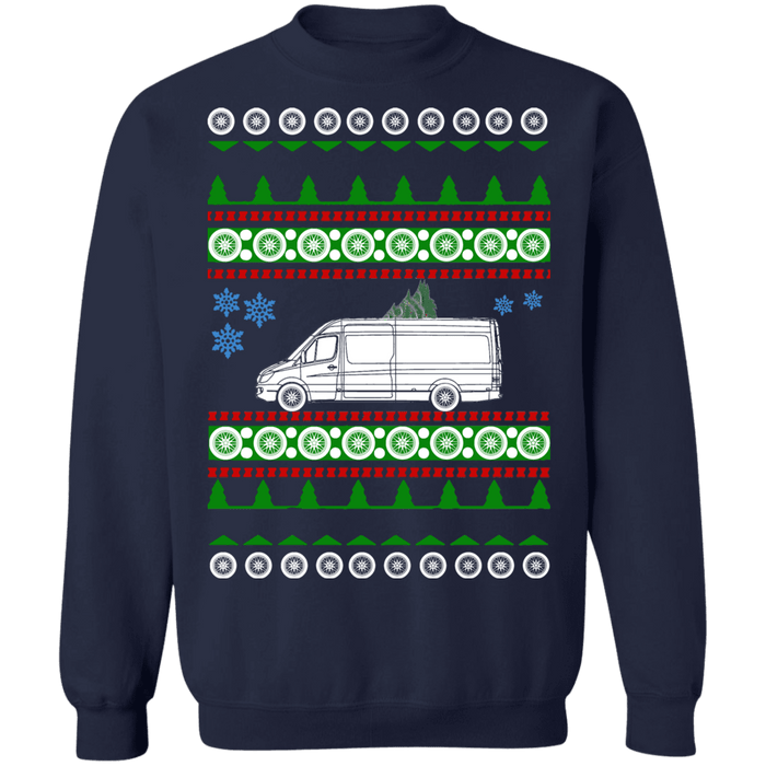 Mercedes Sprinter Van ugly christmas sweater