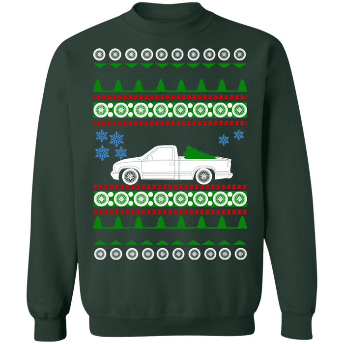 Pick Up Ugly Christmas Sweater Chevy S10 2002 sweatshirt