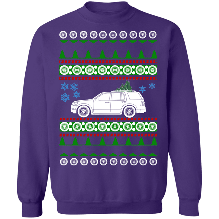 Ford Explorer 4th gen ugly christmas sweater