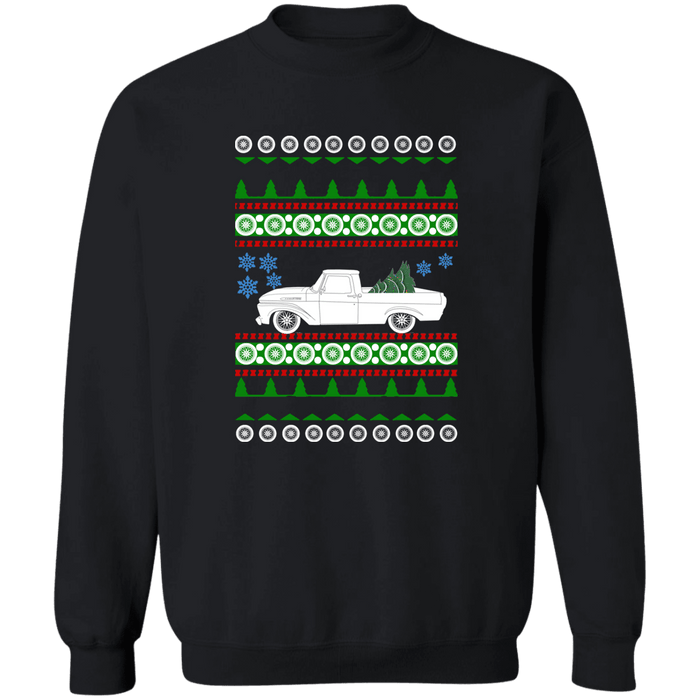 Ford F100 1961 truck Ugly Christmas Sweater Sweatshirt