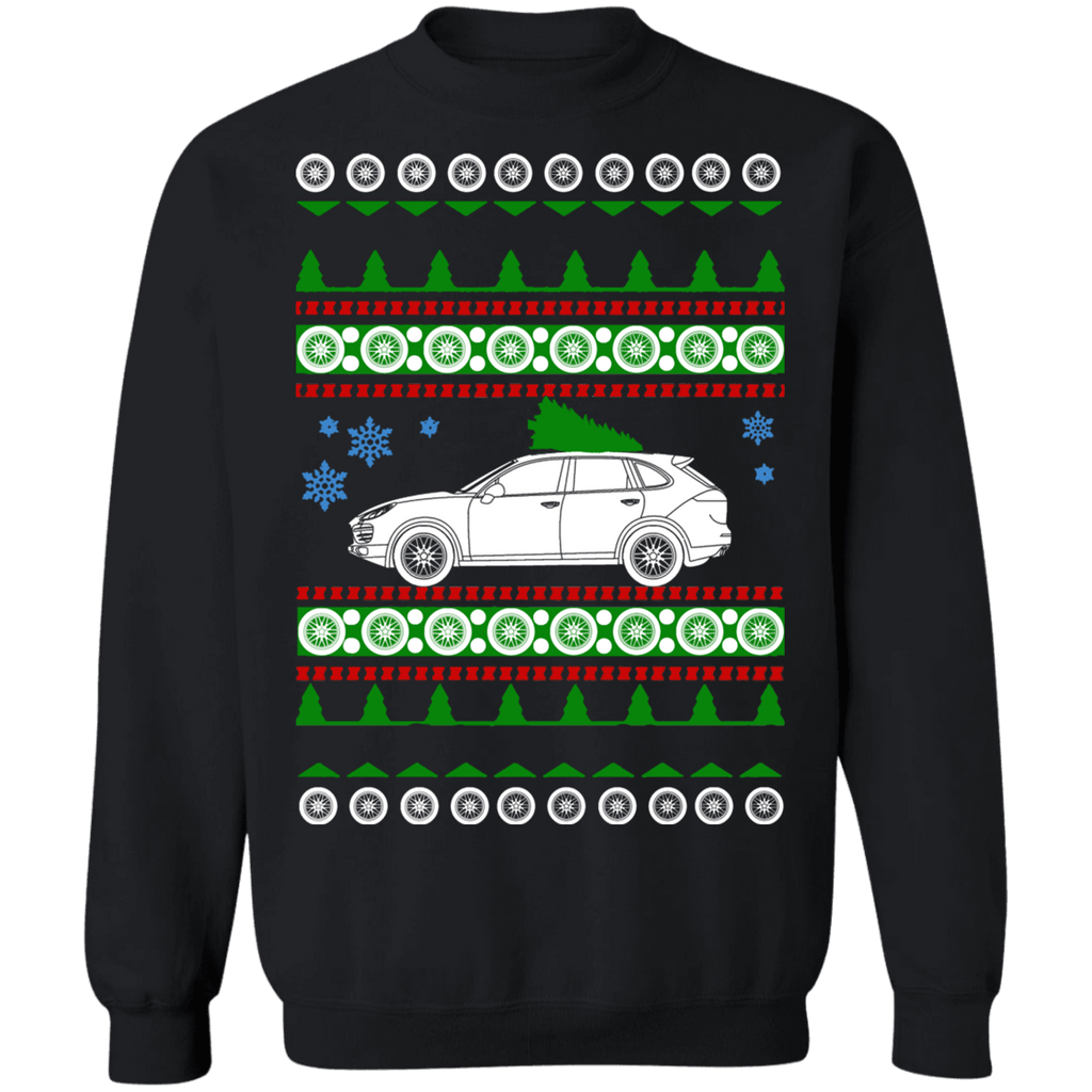 German SUV like Cayenne gen 2 ugly christmas sweater sweatshirt sweatshirt
