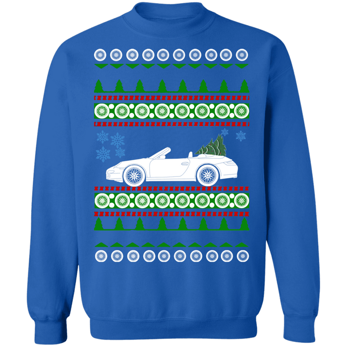 German Car 997 convertible 911 Ugly Christmas Sweater Sweatshirt