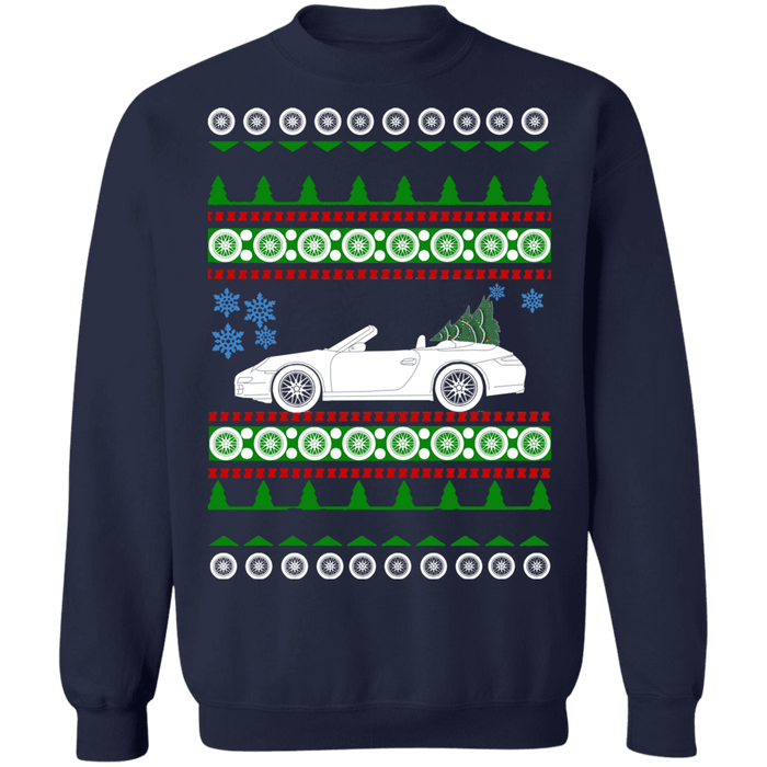 German Car 997 convertible 911 Ugly Christmas Sweater Sweatshirt