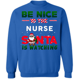 Be nice to the nurse 4 Ugly Christmas Sweater Sweatshirt