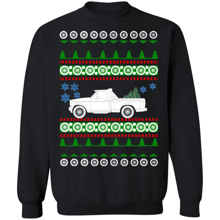 Truck 1987 Ford F150 Flare side ugly christmas sweater sweatshirt