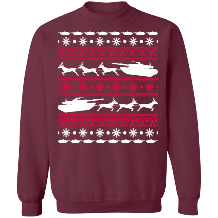 Military Tank Ugly Christmas Sweater