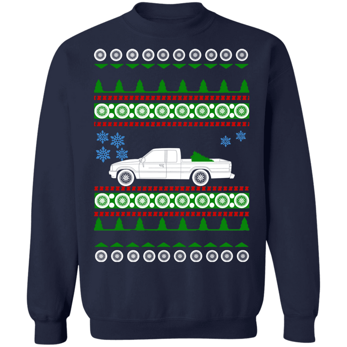 Pick Up Truck Ugly Christmas Sweater Mazda B2600 Extended cab sweatshirt