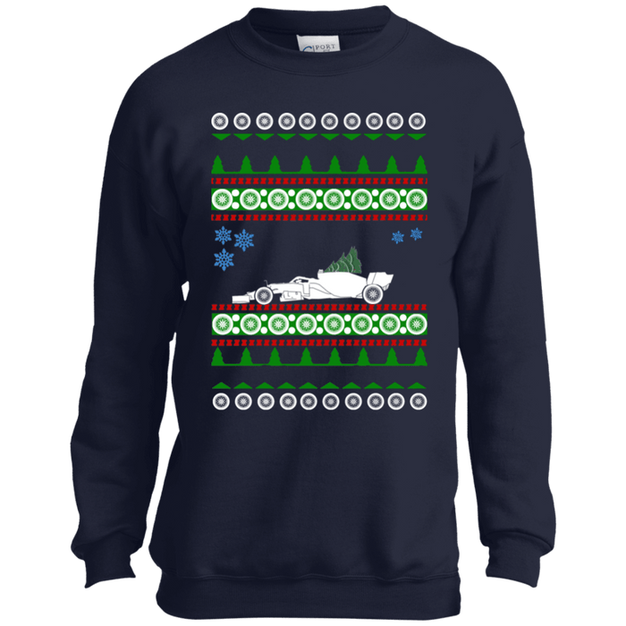 2020 F1 Car Kids Ugly Christmas Sweater Formula 1