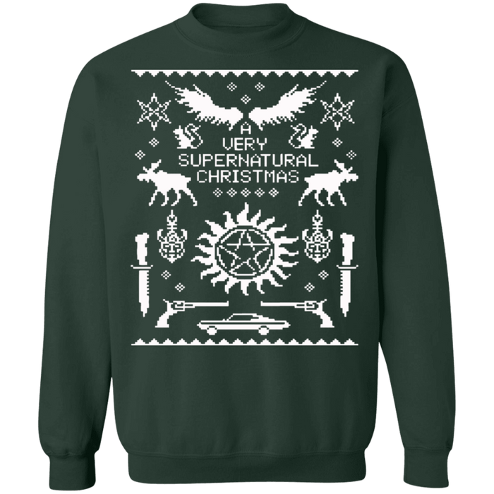 A very supernatural ugly christmas sweater sweatshirt