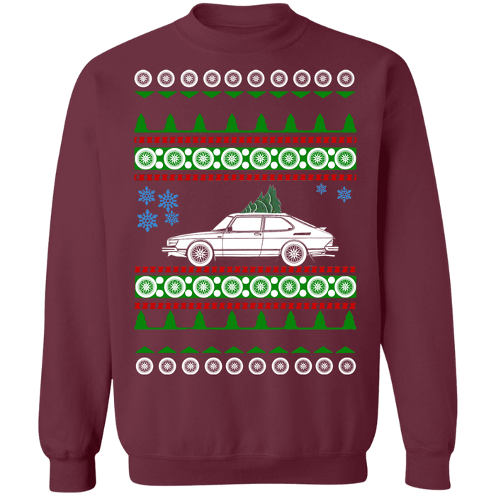 Saab 900 1987-1993 ugly christmas sweater sweatshirt