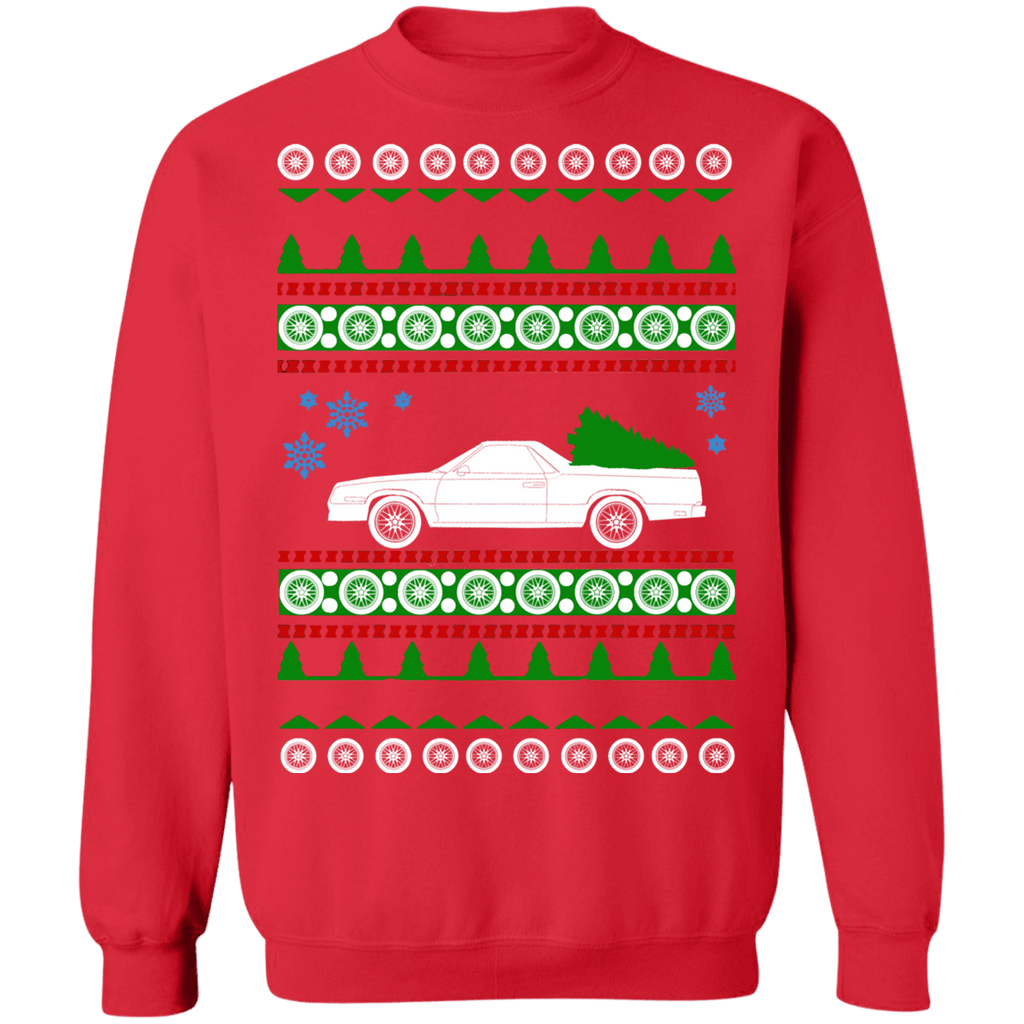 Chevy El Camino 1986 Ugly christmas sweater red