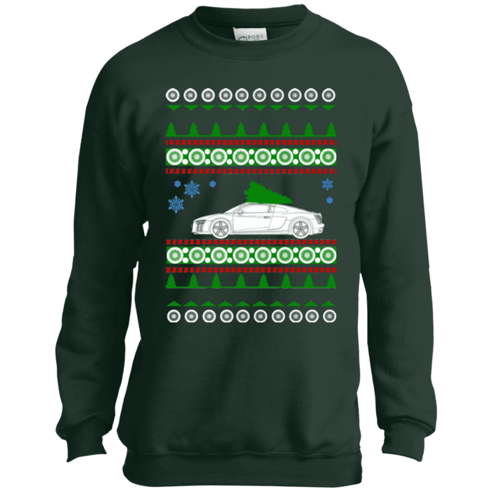 Audi R8 Kids Youth Ugly Christmas Sweater