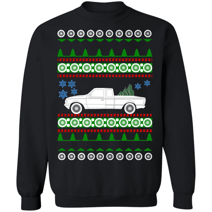 truck 1995 ford ranger ugly christmas sweater