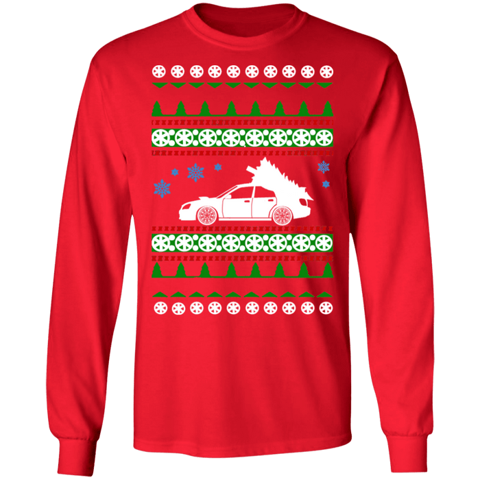 JDM Car like a Subaru WRX STI Blobeye Ugly Christmas Sweater long sleeve t-shirt