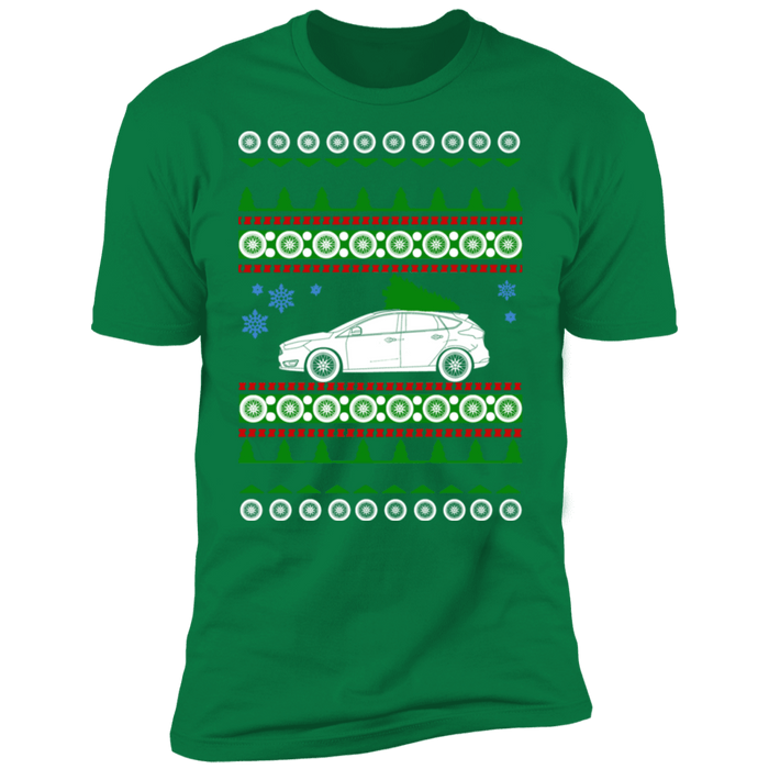 car like a Ford Focus ST 2015 Ugly Christmas Sweater t-shirt