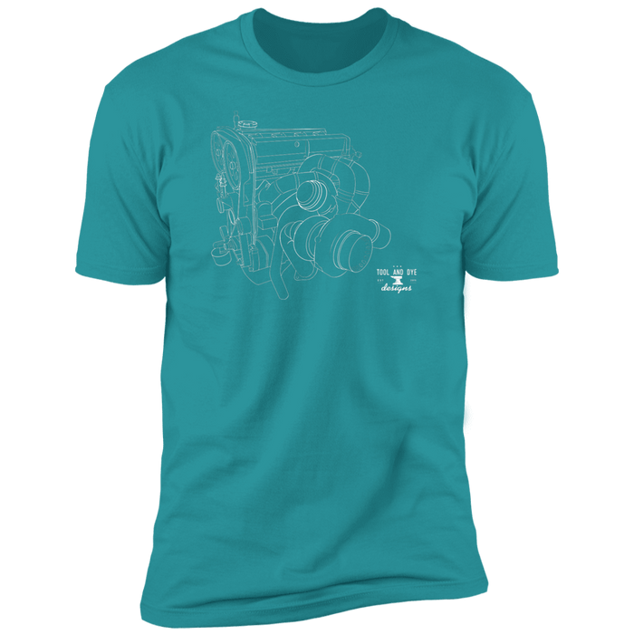 Evo 4G63 Big Turbo Engine Blueprint Series V3 t-shirt