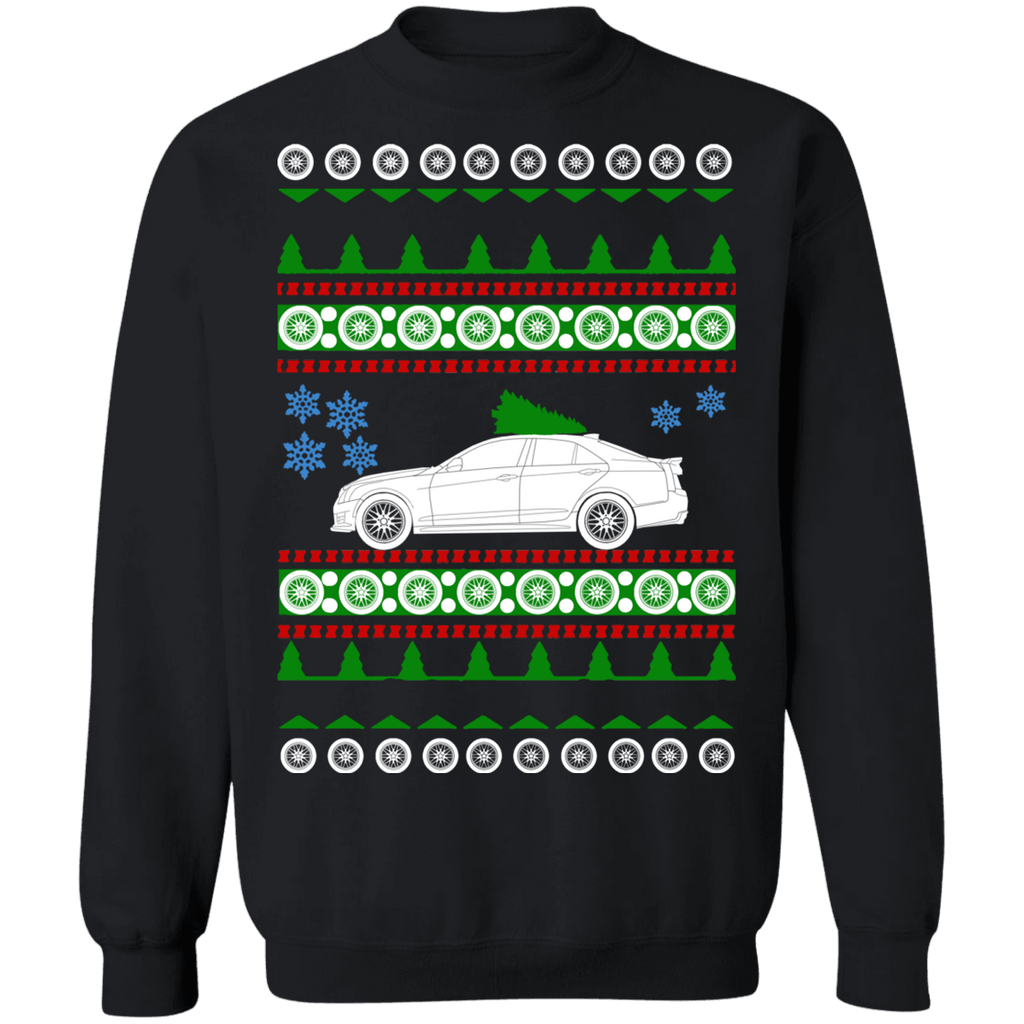 Car Ugly Christmas Sweater Cadillac ATS-V 2016 sweatshirt