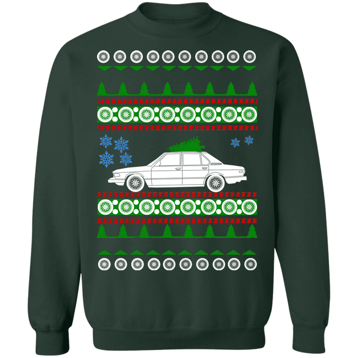 BMW E12 525 Ugly Christmas Sweater green tree