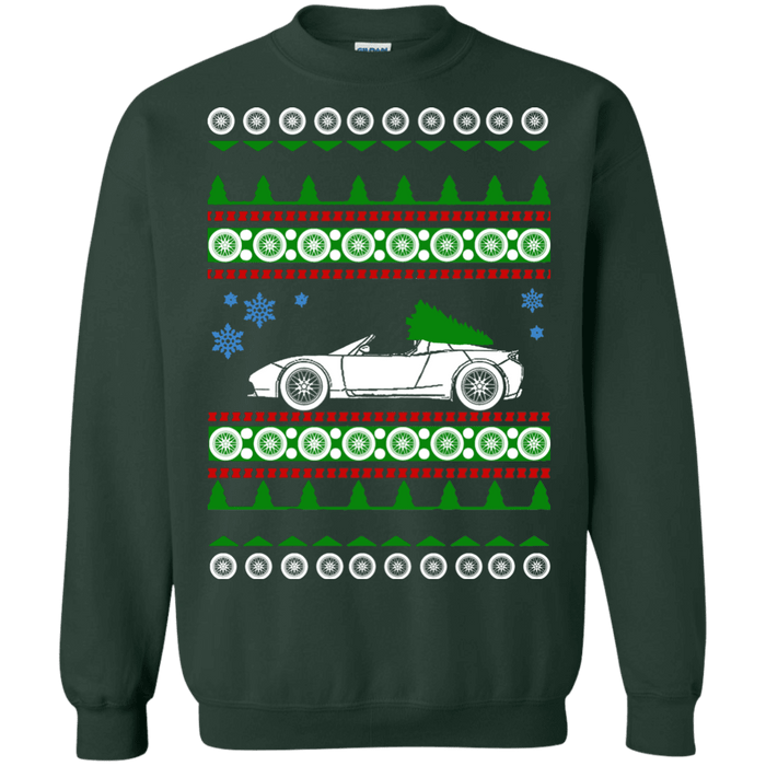 Tesla roadster 2009 ugly christmas sweater sweatshirt