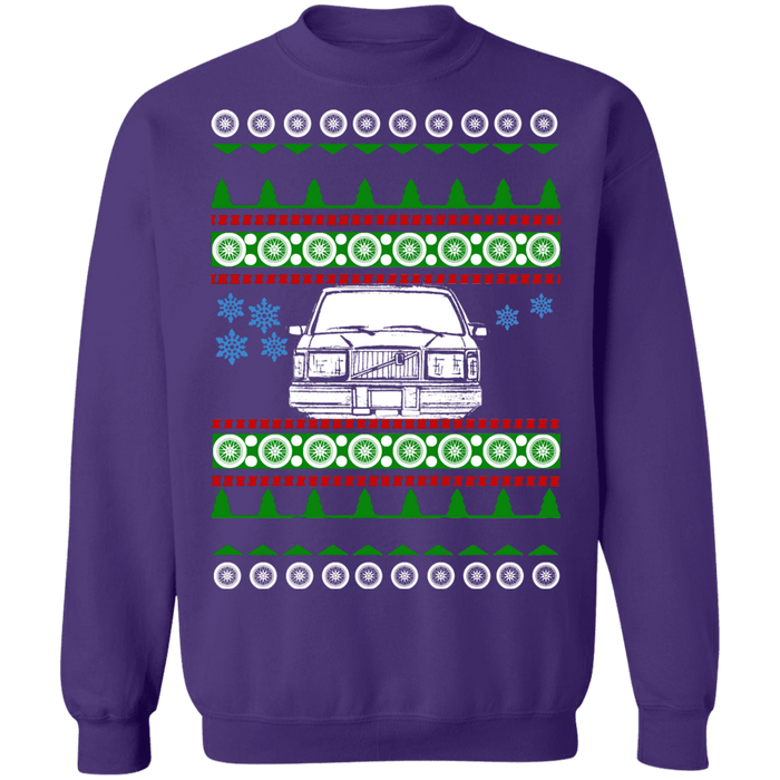 Swedish Car like a  240 245 Front view ugly christmas sweater (more colors)