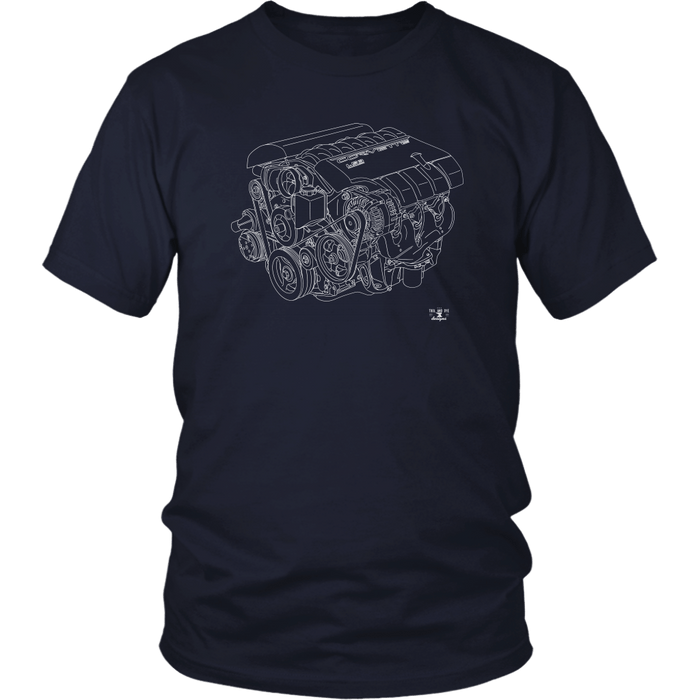 Engine Blueprint Series LS3 Corvette V8 T-shirt and Hoodie