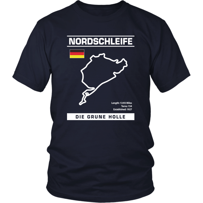 Nordschleife "Die Grune Holle" Track Outline Series Shirt and Hoodie