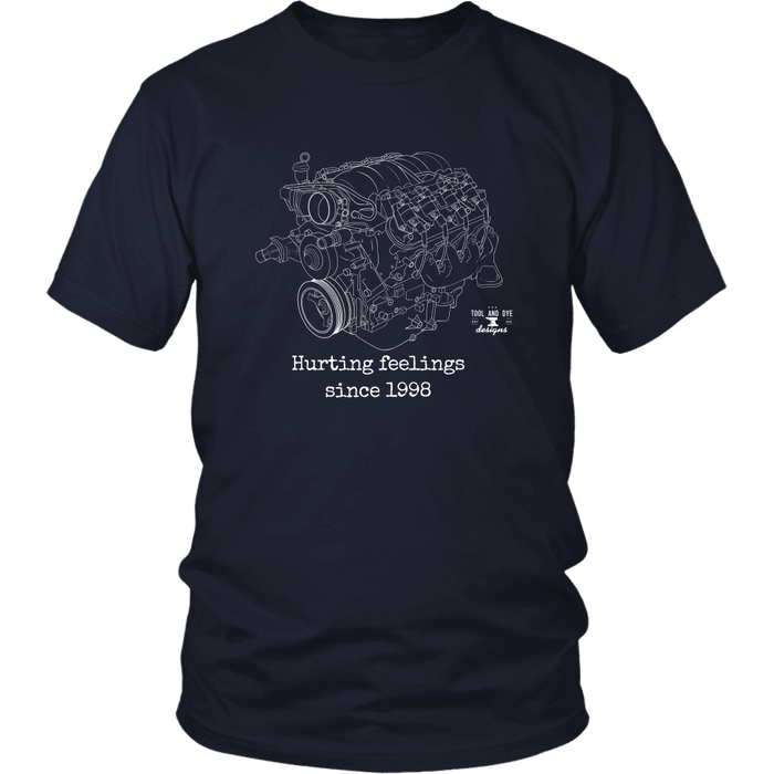 LS3 Engine Illustration Hurting Feelings T-shirt 2nd design