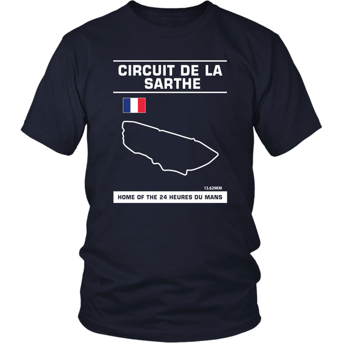 Circuit De La Sarthe 24 Heures Du Mans Track Outline Series Shirt and Hoodie