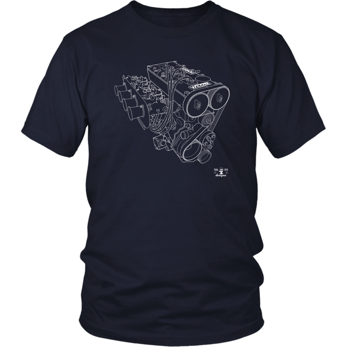 Engine Blueprint Series Cosworth BDA Ford T-shirt and Hoodie