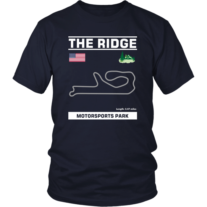 Washington State The Ridge Race Track Outline Series T-shirt