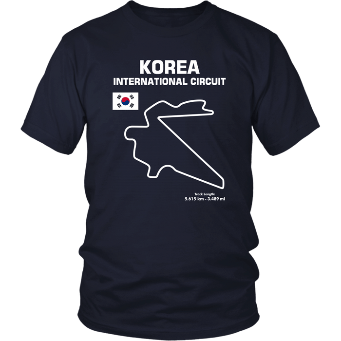 Korea International Circuit Race Track Outline Series T-shirt or Hoodie