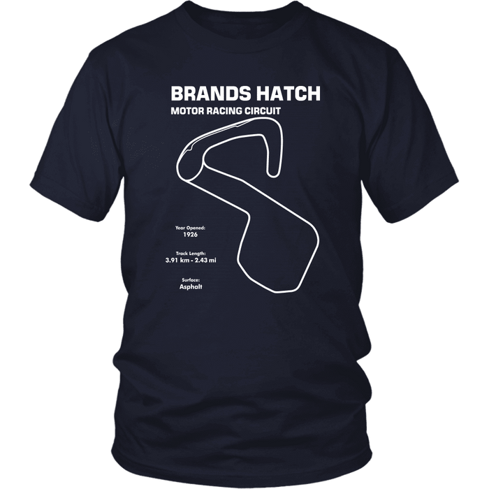 Brands Hatch Motor Racing Circuit Track Outline Series T-shirt