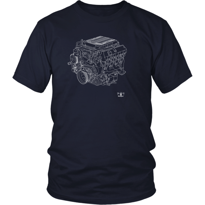 Engine Blueprint Series V8 ZL1 Camaro LT4 T-shirt and Hoodie