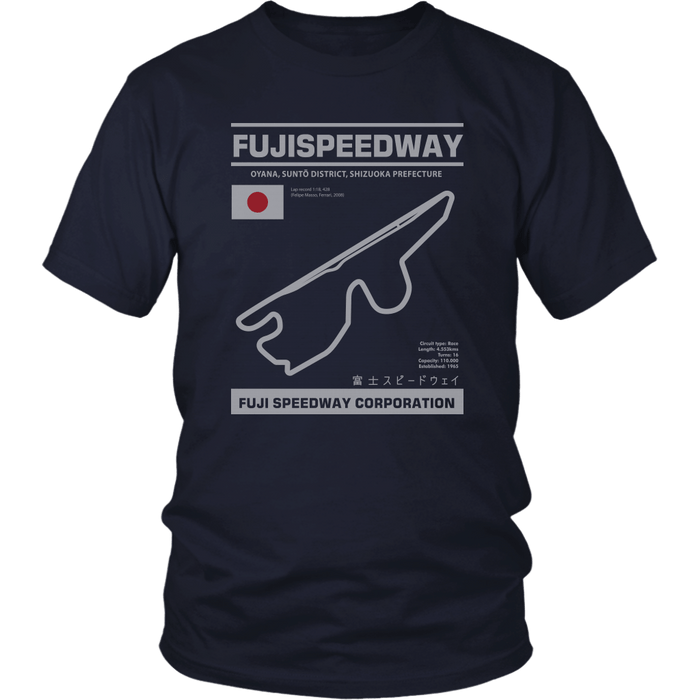 Fuji Speedway Race Track Outline Series T-shirt