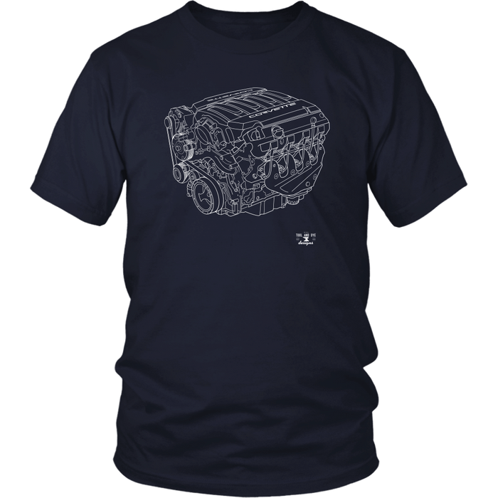 Engine Blueprint Series LT1 Corvette T-shirt and Hoodie