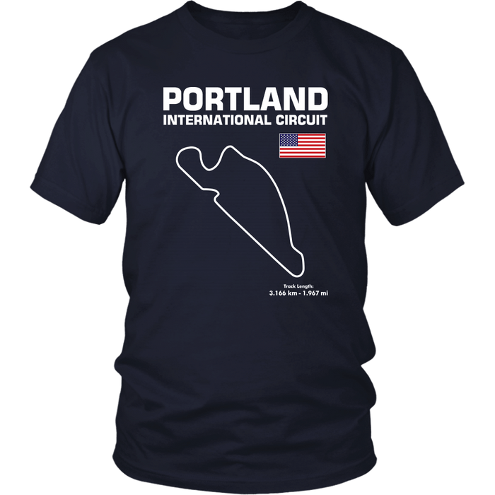 Portland International Circuit Race Track Outline Series T-shirt or Hoodie