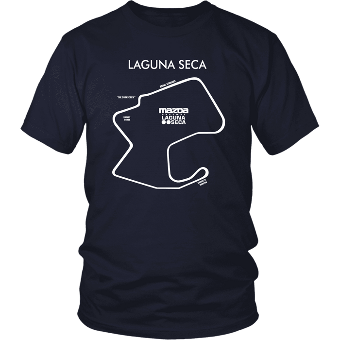 Laguna Seca WeatherTech Raceway Track Outline T-shirt