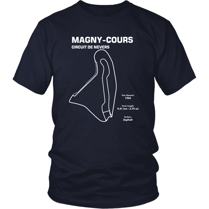 Circuit De Nevers Magny Cours Track Outline Series Race Track Shirt