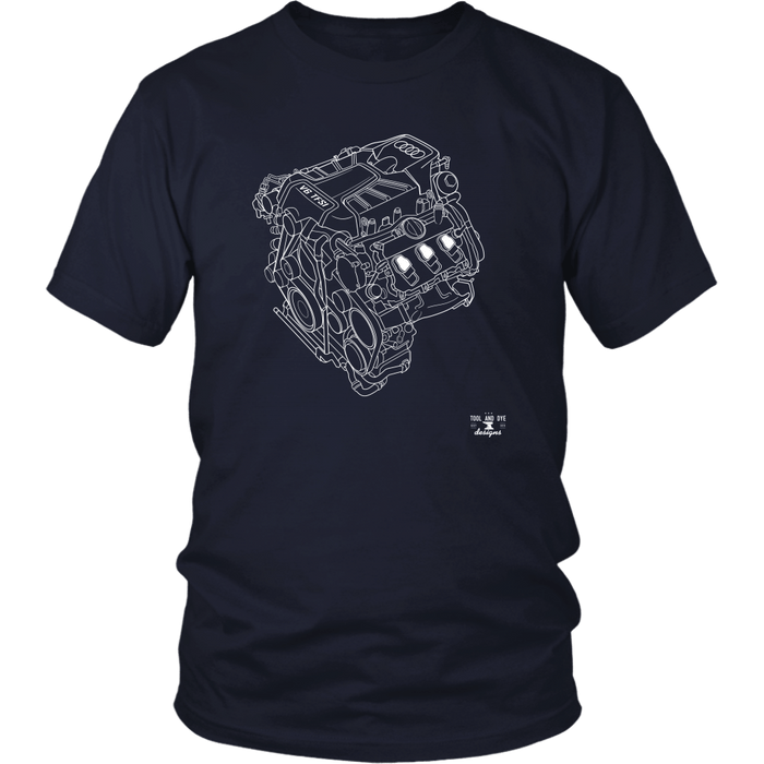 Engine Blueprint Series Audi V6 TFSI T-shirt and hoodie