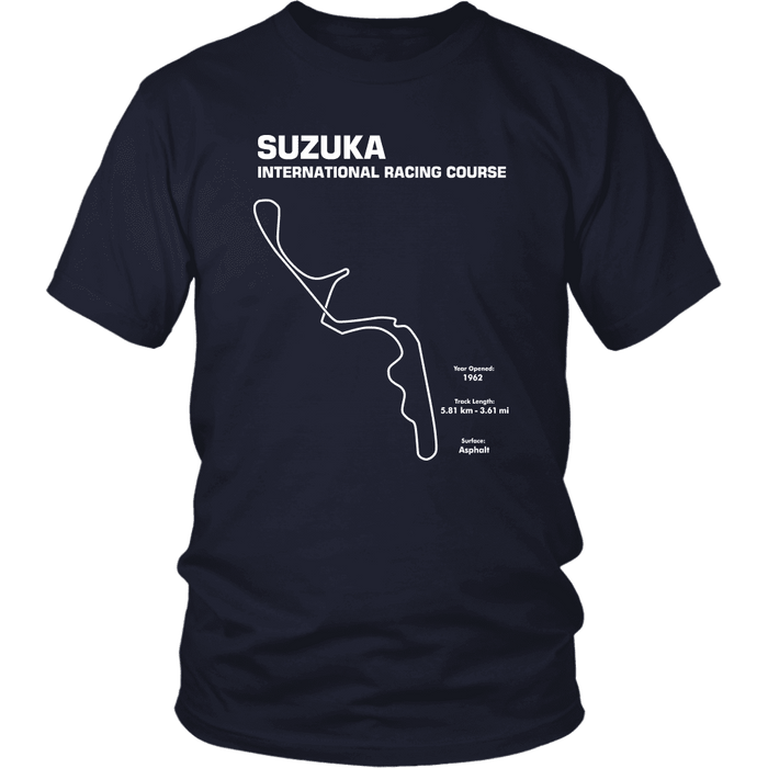 Suzuka Japan Race Track Outline Series T-shirt