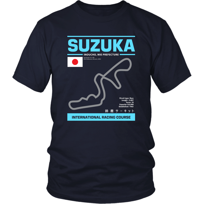 Suzuka International Racing Course Race Track Outline Series Shirt