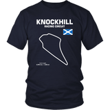 Knockhill Racing Circuit Scotland Racetrack Outline Series T-shirt and Hoodie